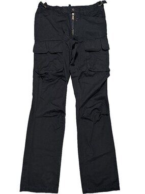 Vintage 2000s Dsquared2 Flared Stacking Cargo Pants black men's size 32x36